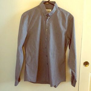 CALVIN KLEIN Men's Long-Sleeve Button-Down Shirt